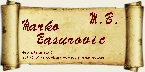 Marko Basurović vizit kartica